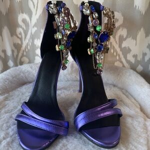 Purple Jeweled Heels